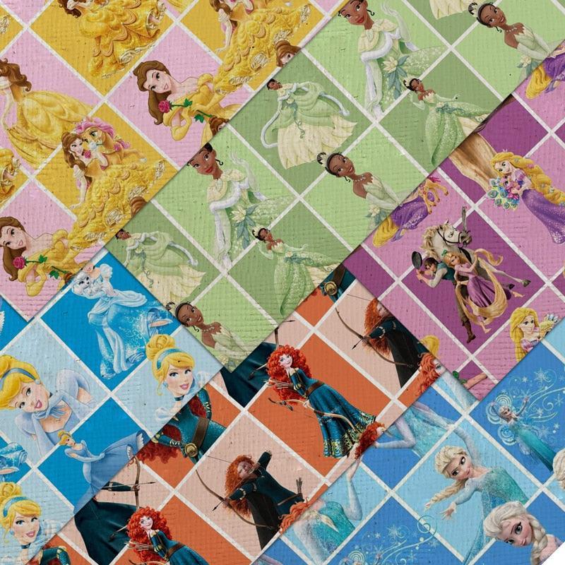 Lisslune | Lively Cartoon Character Synthetic Leather Craft Paper - A4 Size