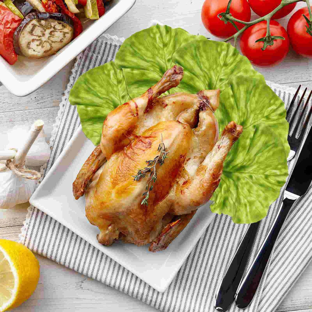 Lisslune | Set of 3 Life-like PVC Lettuce Leaf Models for Culinary Decoration and Photography