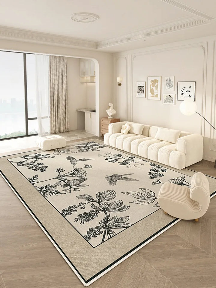 Rynx | French Bedroom Nightstand Decorative Pillow Cream Style Living Room Large Area Rug Soft Plush Wardrobe Coffee Table Rugs Carpet
