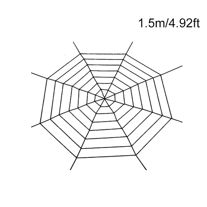 Rynx | 1.5/2.5 m Giant Spider Web Halloween Decorations, White Black Spider Web for Home, Large Horror Stretchable Spider Web for Outdoors