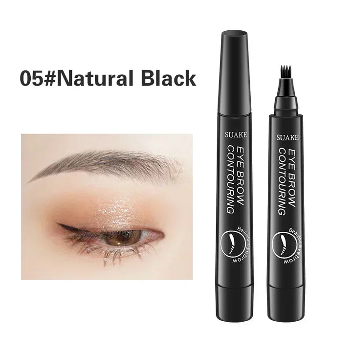 Rynx | 4-Point Eyebrow Pencil Makeup for Women Waterproof Liquid Eyebrow Pencil Makeup Long-lasting Cosmetics Microblade Eyebrow Pencil