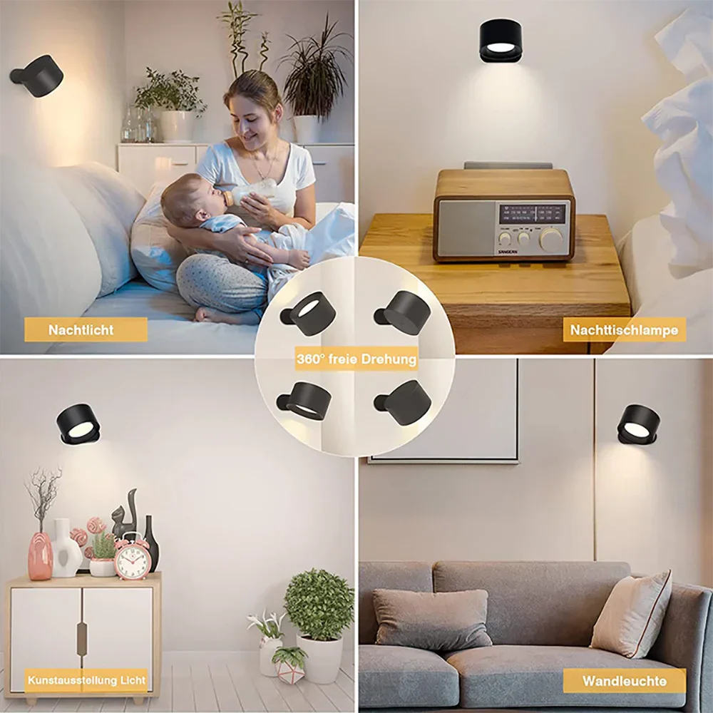 Lisslune | LumeGlow - Modern wall lamp with adjustable color and brightness control