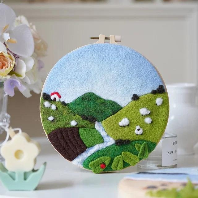 Lisslune | Wool Artistry Felt Kit with Embroidery Frame for Unique Creations