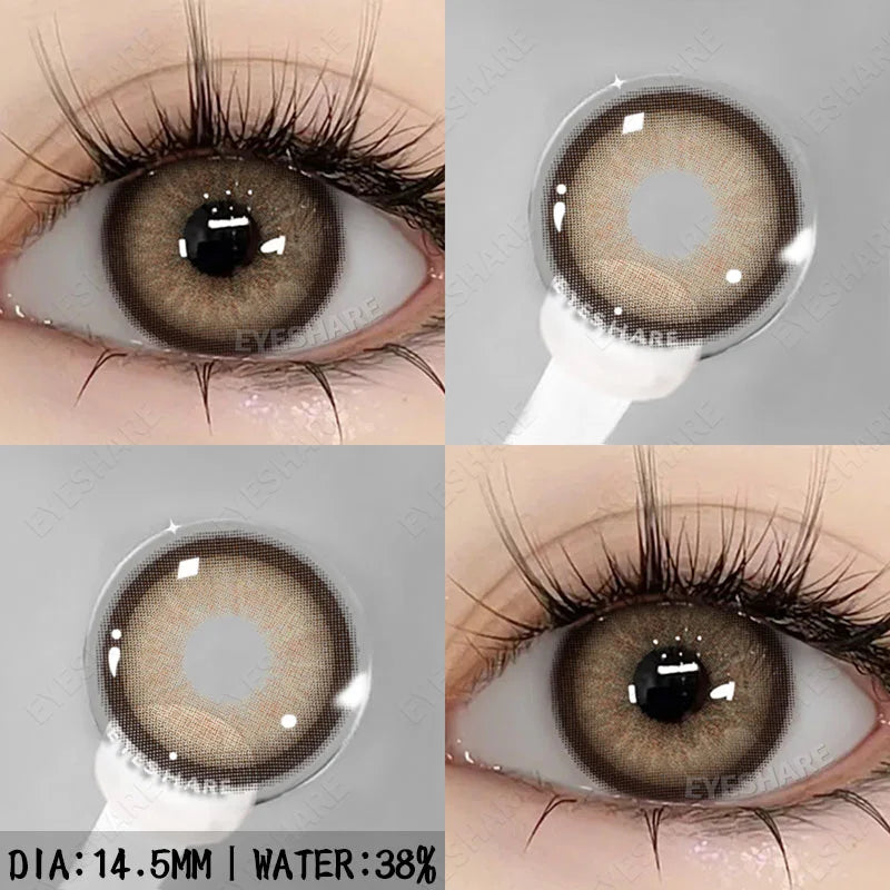 Rynx | Colorful Contact Lenses for Eyes 1 Pair Stylish Blue Eye Lenses Brown Lenses Gray Pupils Annual Cosmetic Green Lenses
