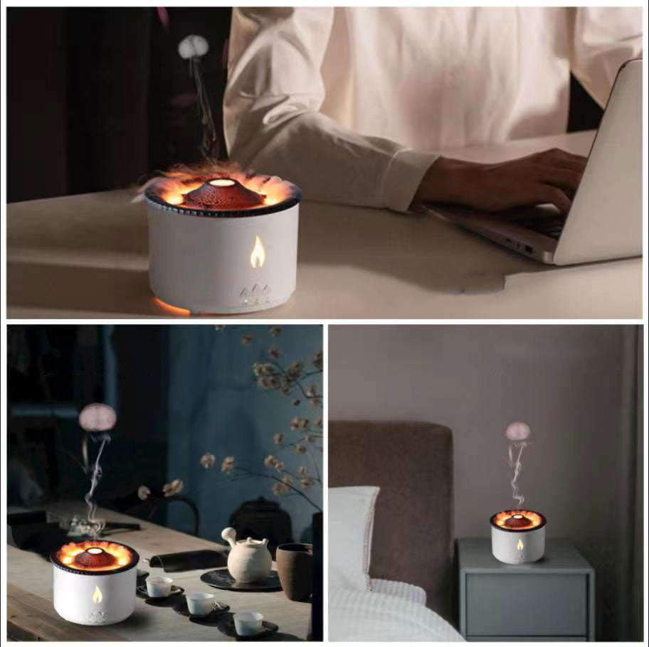Lisslune | Volcanic Flame Air Humidifier Night Lamp