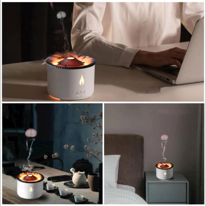 Lisslune | Volcanic Flame Air Humidifier Night Lamp