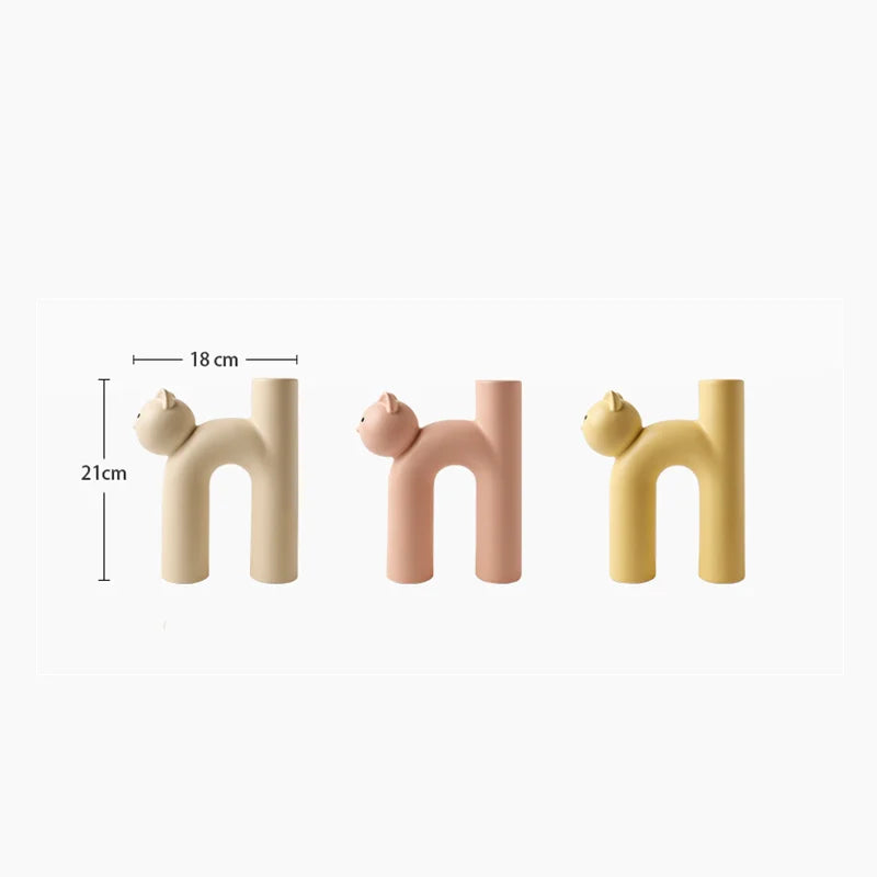 Lisslune | Mini Cat Elegant Minimal H-shaped Flower Vase