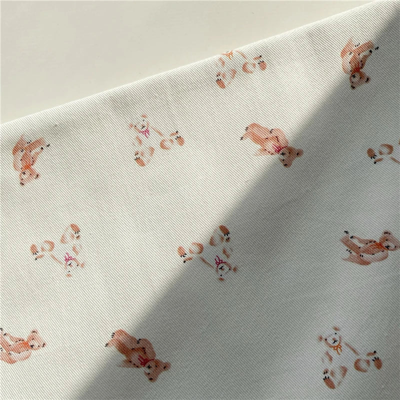 Rynx | Pure cotton twill color love tulip bow rose fabric skirt bag trousers handmade DIY sewing fabric elegant bedding tablecloth
