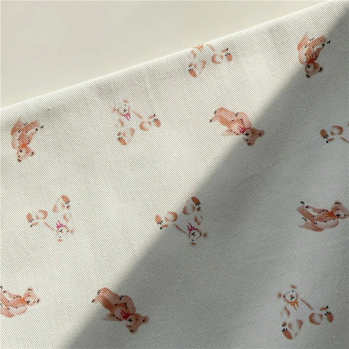 Rynx | Pure cotton twill color love tulip bow rose fabric skirt bag trousers handmade DIY sewing fabric elegant bedding tablecloth