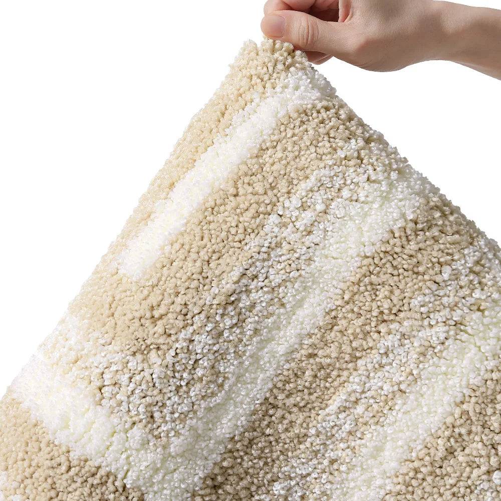 Rynx | Chic geometric tufting bathroom mat soft long bedroom rug mat living room carpet non-slip hallway doormat home decor