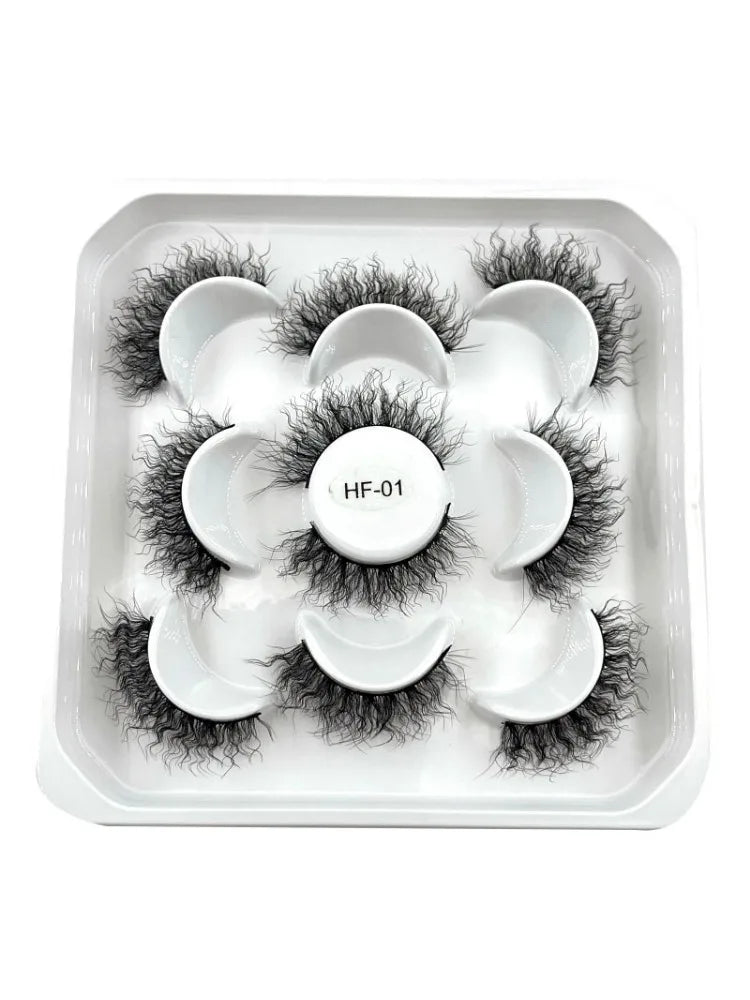 Rynx | New 5D Fluffy Curly Wool Lashes Minke Lashes Soft Natural Realistic Messy End Eye Extension Thick False Eyelashes Hotsale