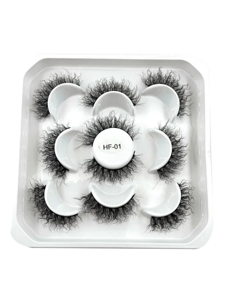 Rynx | New 5D Fluffy Curly Wool Lashes Minke Lashes Soft Natural Realistic Messy End Eye Extension Thick False Eyelashes Hotsale