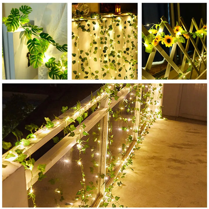 Lisslune | Artificial Vine Plants with LED Lights for Hanging