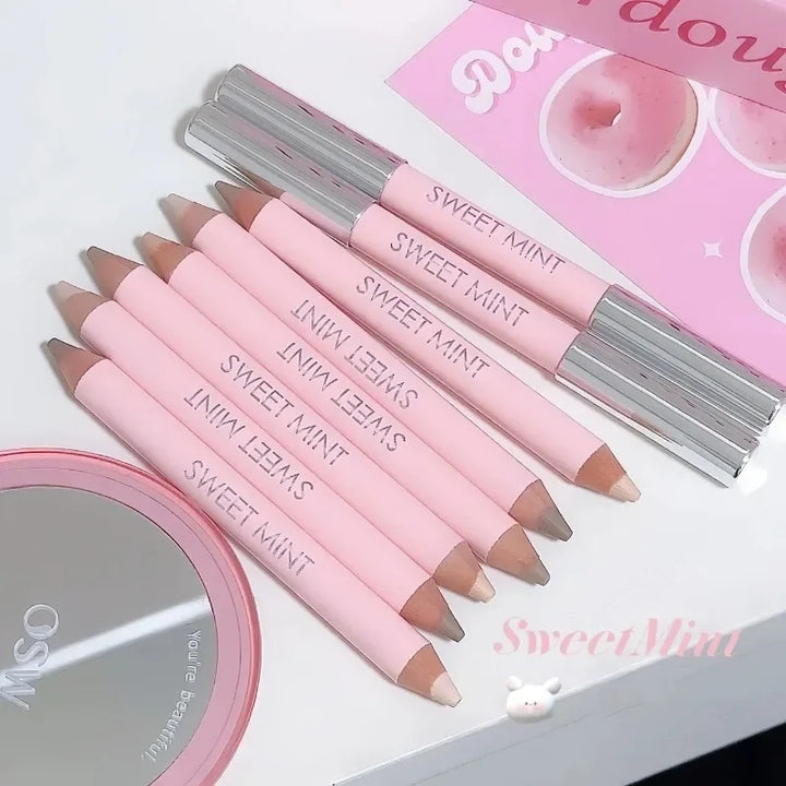 Rynx | 2 in 1 Double Head Face Contour Stick Highlighter Stick Beige Brown Matte Brighten Nose Shadow Cream Highlight Face Bronzer Makeup