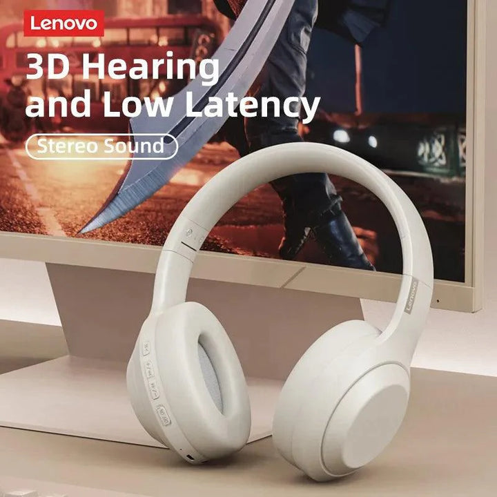 Lisslune | Lenovo TH10 Wireless ANC Stereo Headphones with Powerful Bass and Sweat-Resistant Design