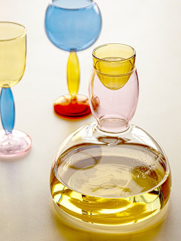 Lisslune | Borosilicate 3-Color Glassware - Wine Glass