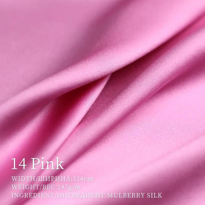 Lisslune | Opulent Red Raspberry 30 Momme Heavy Satin Silk Fabric for Refined Dress Couture and Couture Creations