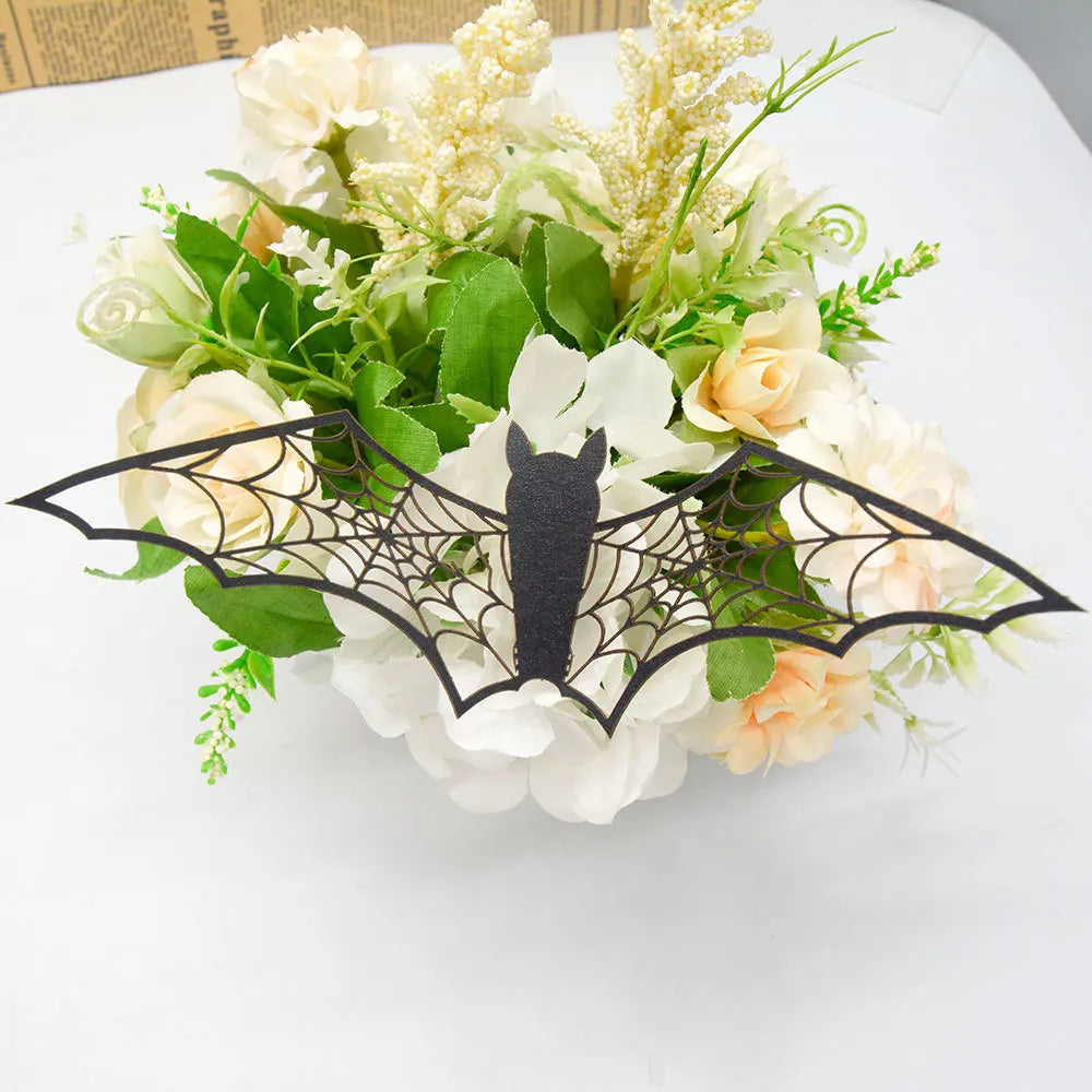 Rynx | New 12 Pieces Halloween 3D Hollow Bat Wall Stickers Black Bat Stickers Room Decor Party DIY Stickers Halloween Horror Bats Removable