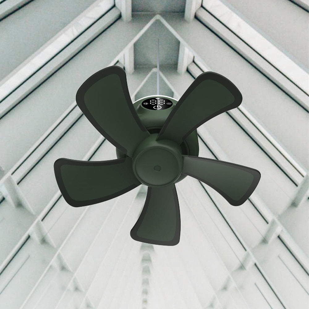 Lisslune | Home Cool Portable Rechargeable RC Hanging Fan Lamp