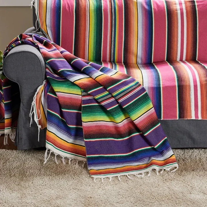 Lisslune | Colorful Mexican Serape Blanket