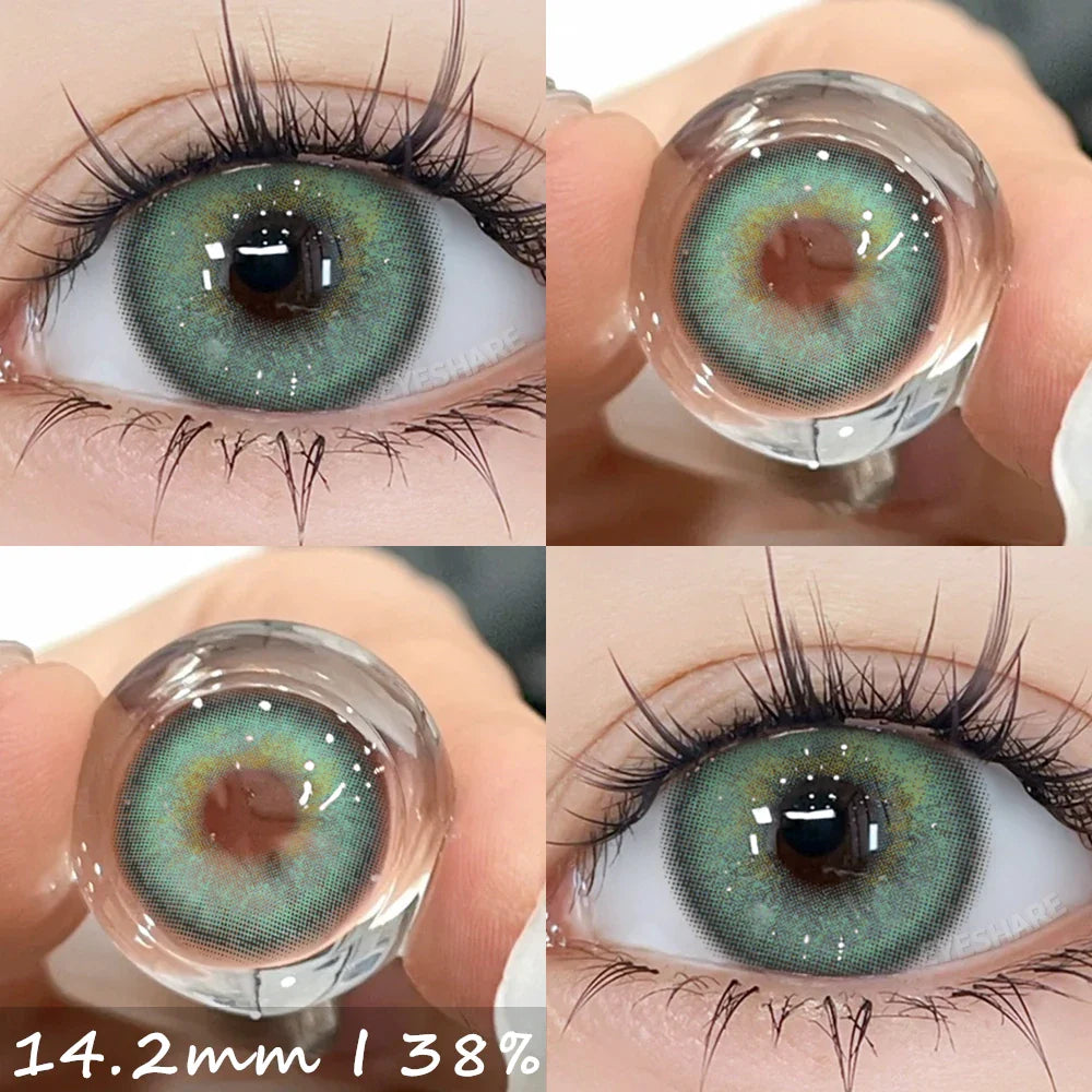 Rynx | 1 Pair Colorful Contact Lenses for Eyes Blue Contact Lenses Natural Gray Pupils Brown Lenses Green Lenses Contact Lenses