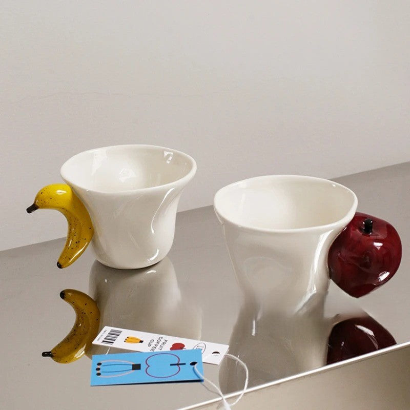 Lisslune | Banana Apple Creative 3D Handle Coffee Mug
