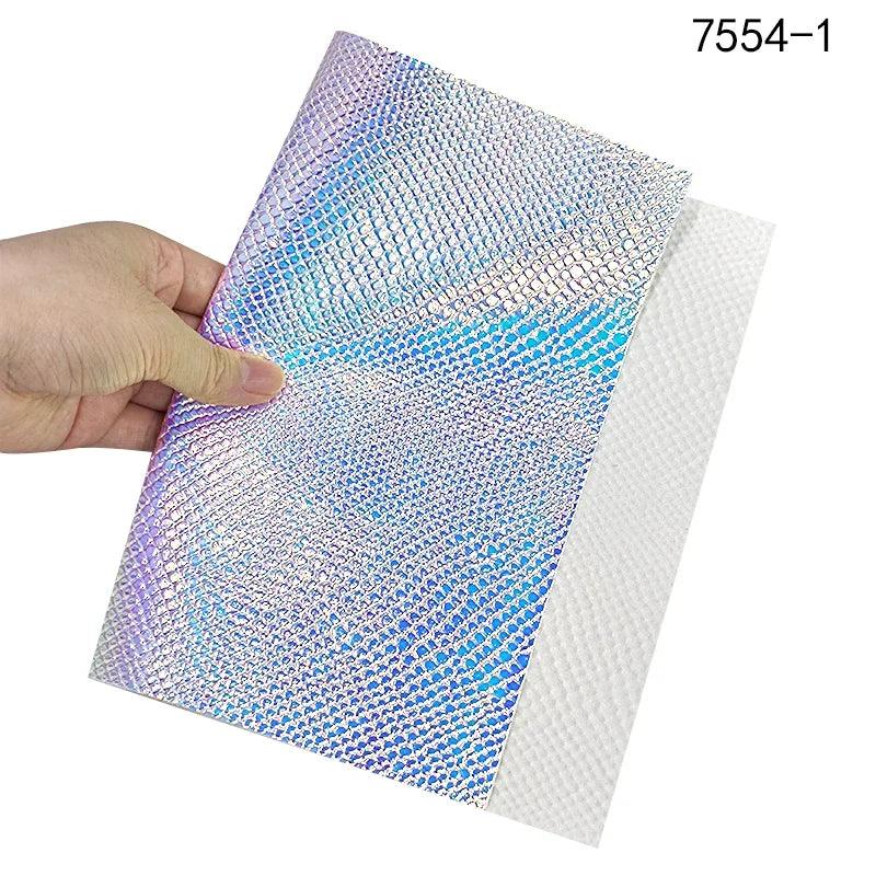 Lisslune | Iridescent Python Scale Holographic PU Fabric - Unleash Your Creative Potential