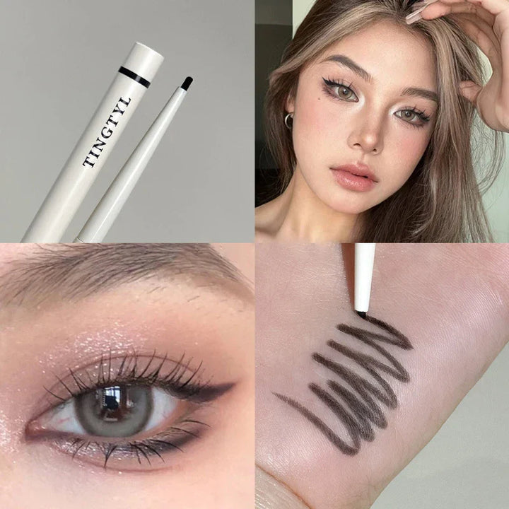 Rynx | Matte Lying Silk Moth Eyeliner Gel Pencil Waterproof Non-Blooming Quick-Drying Eyeliner Pencil Tea Brown Eyeshadow Pencil Makeup