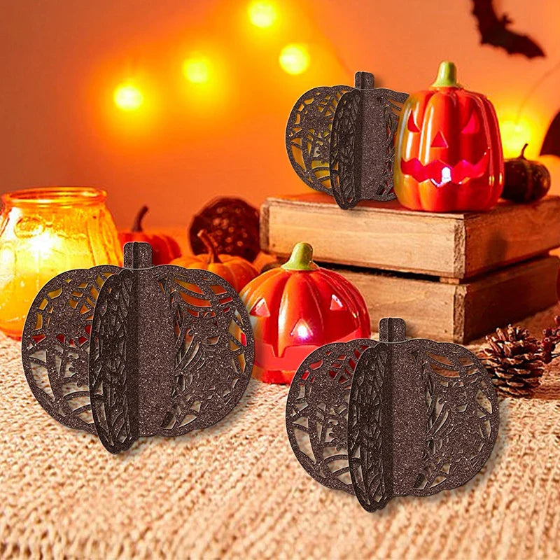 Rynx | 3-piece Set Halloween Paper Pumpkin Desktop Ornaments Trick or Treat Packaging Favors Festive Party Halloween Party Decoration 2024