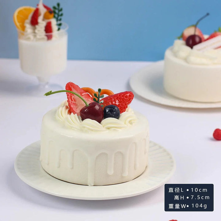 Lisslune | Realistic Synthetic Fruit Cake Model for Home Decor and Photography - 1 pc. FCYY-MIX2
