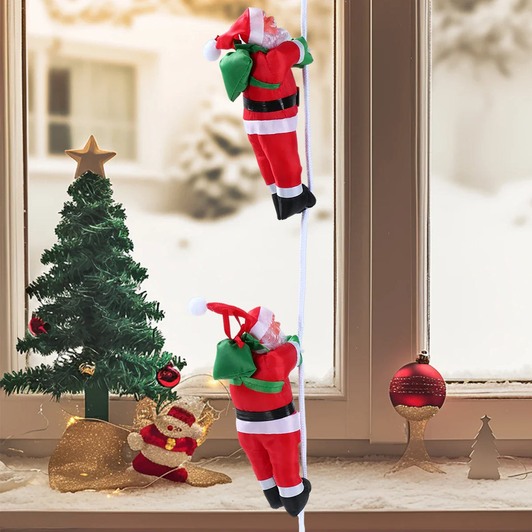 Rynx Santa Claus Climbing Ladder Pendant Merry Christmas Decoration for Home 2024 Navidad Christmas Tree Ornament 2025 New Year Gift