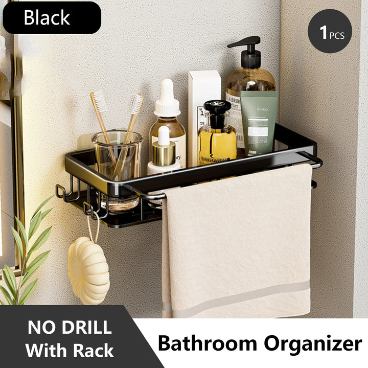 Lisslune | No Drilling Bathroom Shelf