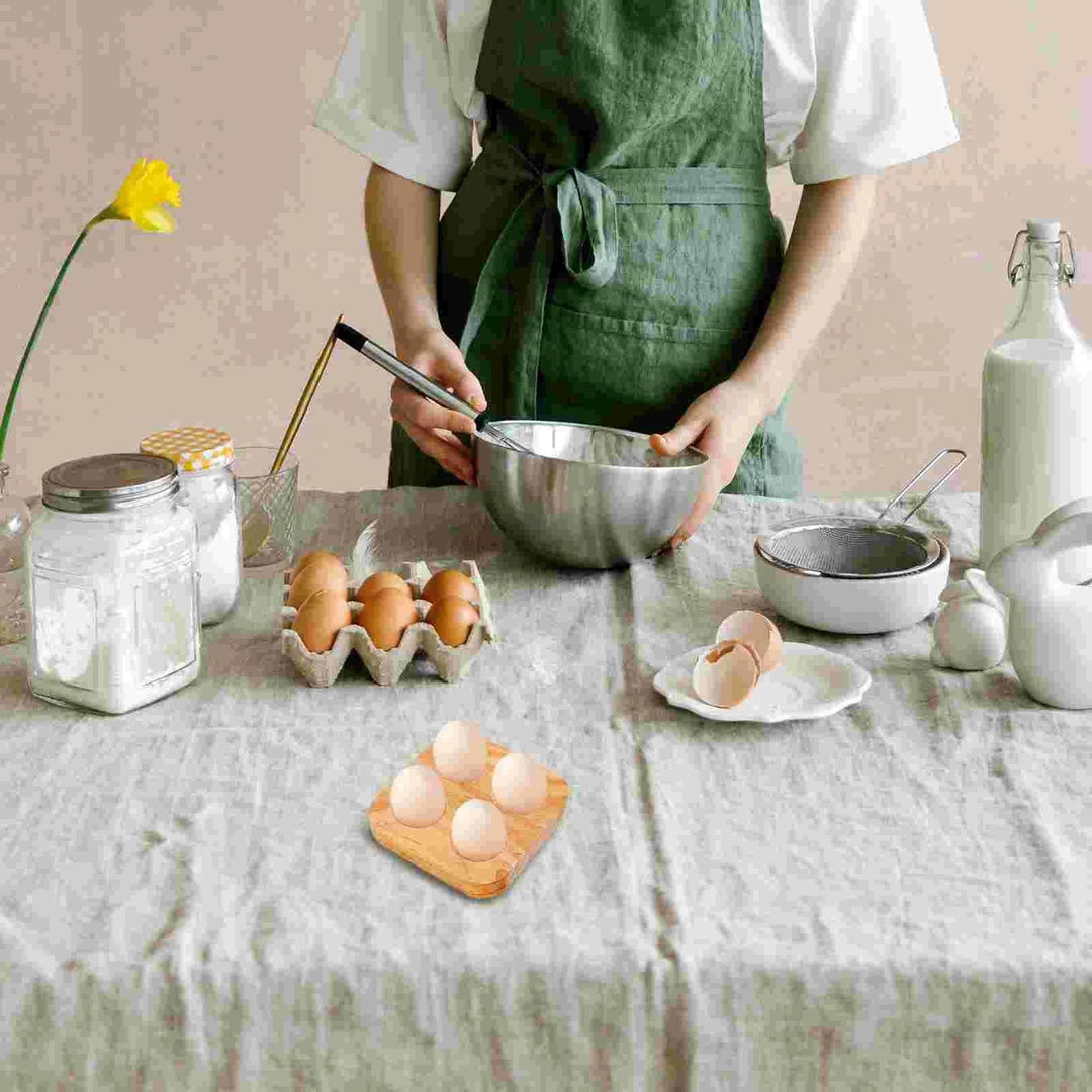 Lisslune | Charming rustic wood egg organizer for kitchen and fridge storage
