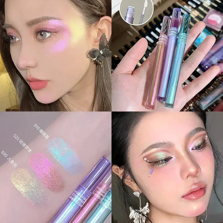 Rynx | Multichrome shimmer eyeshadow glitter highlighter liquid eyeshadow chameleon eye makeup high gloss pearl shiny eyeshadow