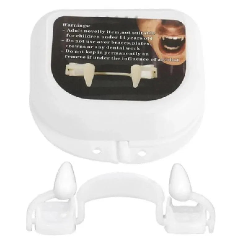 Rynx | Removable Vampire Fangs Prosthesis Sharp Fangs Halloween Cosplay Vampire Fangs Prosthesis Zombie Teeth Prop Halloween Party Decoration