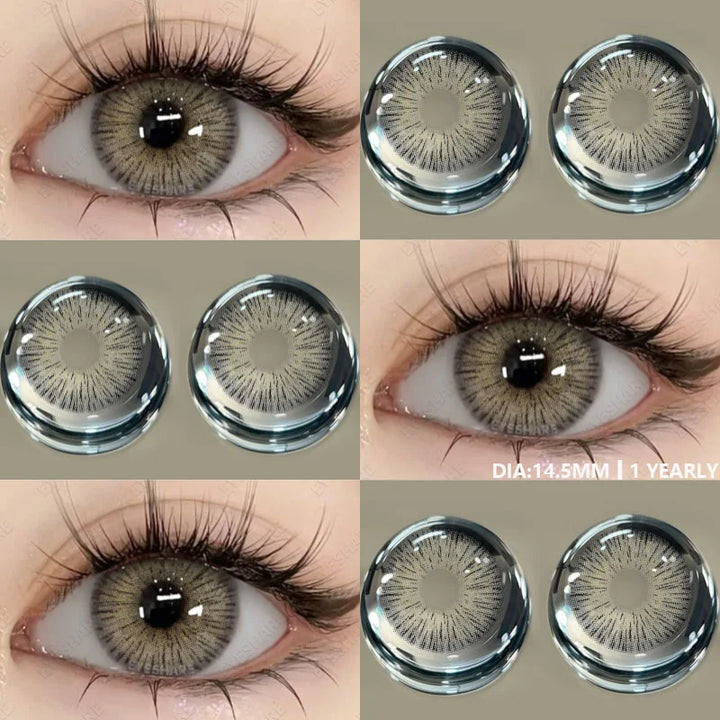 Rynx | 1 Pair Brown Natural Eye Lenses Color Contact Lenses for Eyes Green Lenses Blue Eye Contacts Annual Cosmetic Gray Pupils