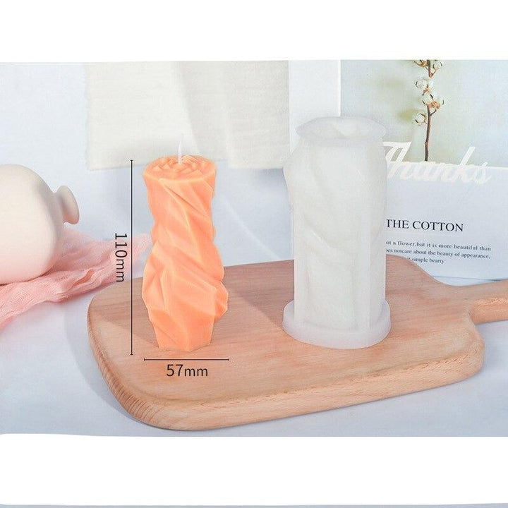 Lisslune | Creative spiral column silicone mold for unique candle and soap making!