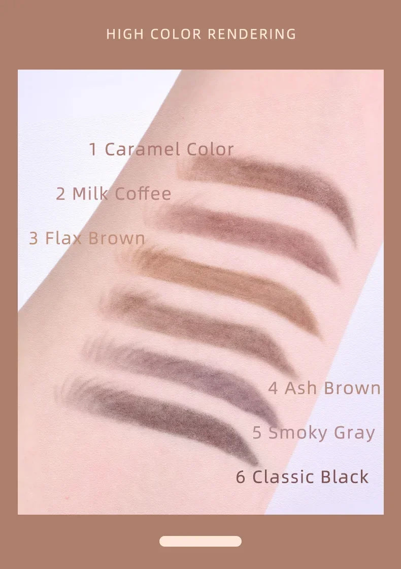Rynx | 1PC Waterproof Dual-Sided Eyebrow Pencil 1.5 mm Ultra-Fine Eyebrow Pencil Sweat-Proof Long-Lasting Professional Eye Makeup