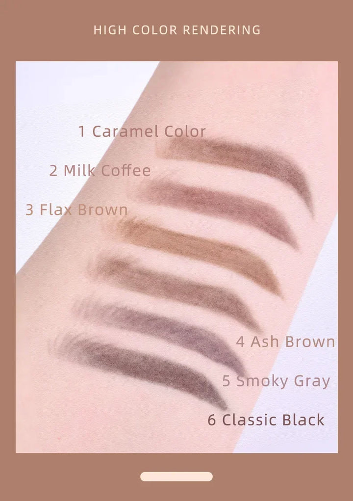 Rynx | 1PC Waterproof Dual-Sided Eyebrow Pencil 1.5 mm Ultra-Fine Eyebrow Pencil Sweat-Proof Long-Lasting Professional Eye Makeup