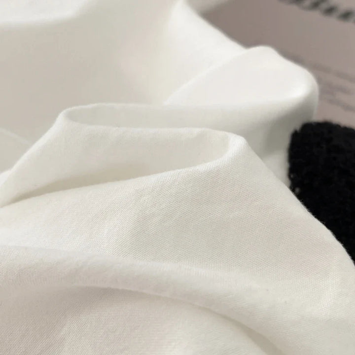 Rynx | Simple Style Bedding Set Towel Embroidered Duvet Cover Set Breathable Bedding Queen Size Bed Sheet Set Home Bedding 이불세트