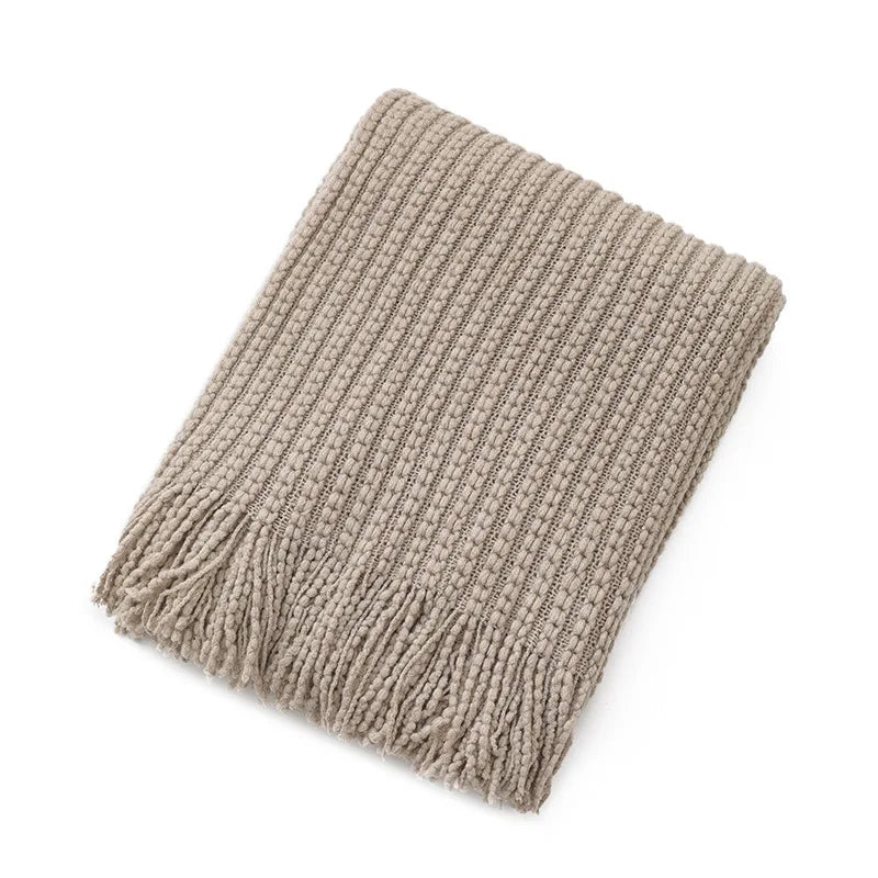 Rynx | Textile City Nordic Throw Blanket Knitted Sofa Cover Office Nap Air Conditioning Blanket Bohemian Hotel Decor Bedspread Towel