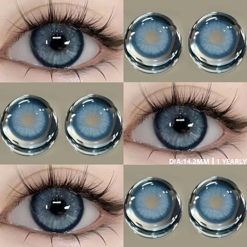 Rynx | 1 Pair Brown Natural Eye Lenses Color Contact Lenses for Eyes Green Lenses Blue Eye Contacts Annual Cosmetic Gray Pupils