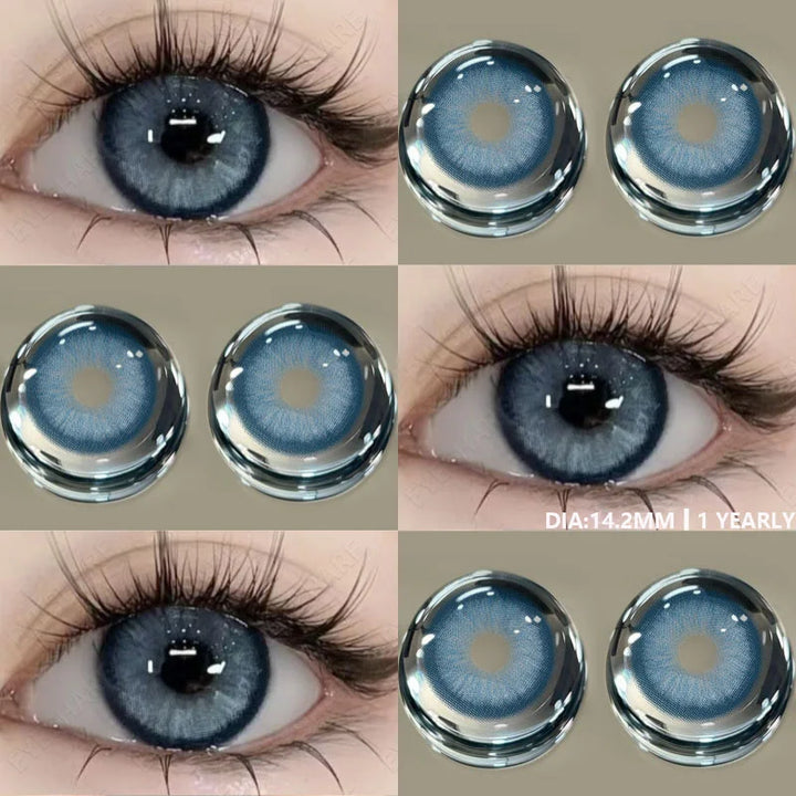 Rynx | 1 Pair Brown Natural Eye Lenses Color Contact Lenses for Eyes Green Lenses Blue Eye Contacts Annual Cosmetic Gray Pupils