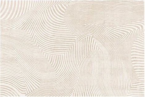 Rynx | Minimalist Beige Art Stripe Carpet Comfortable Luxury Bedroom Rugs Soft Large Area Living Room Carpet Abstract Lines Balcony Rugs