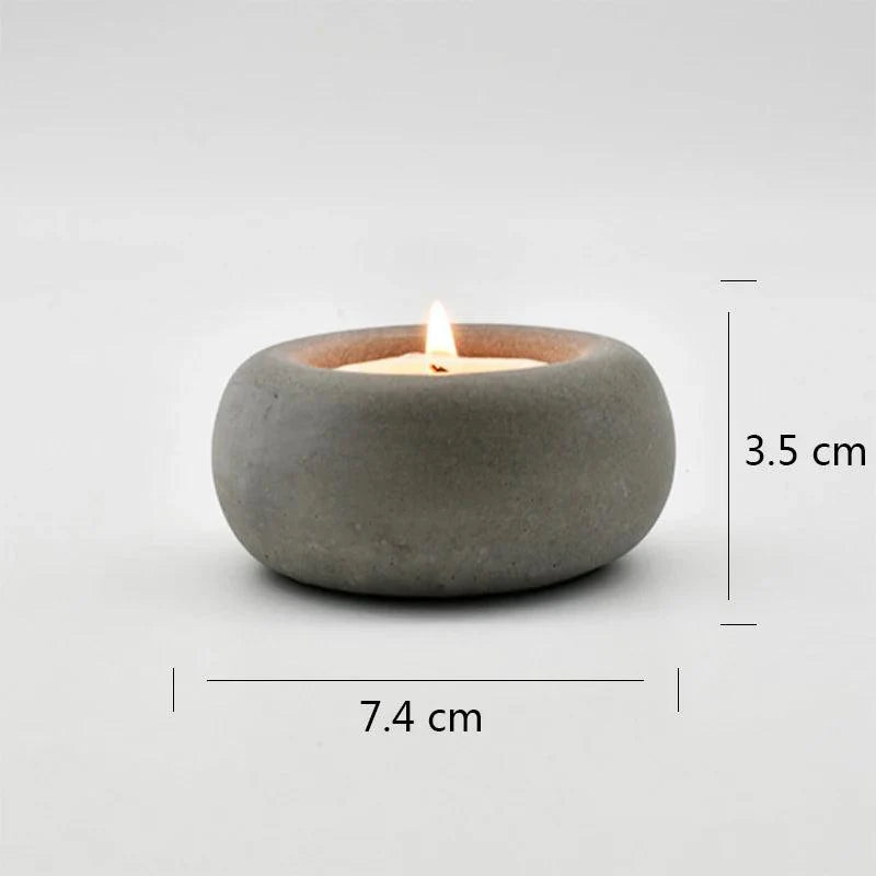 Lisslune | Customizable silicone mold for artistic cement candle holders