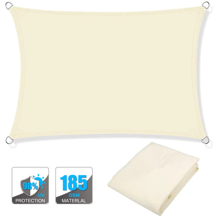 Lisslune | Waterproof Rectangular Sun Shade Sail with UV Protection & Mounting Kits – ShadeGuard