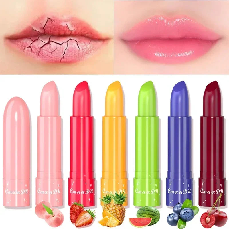 Rynx |6Color Waterproof Fruit Color Toning Gloss Changing Moisturizing Nourishing Glow Play Lip Balm Lip Color Care