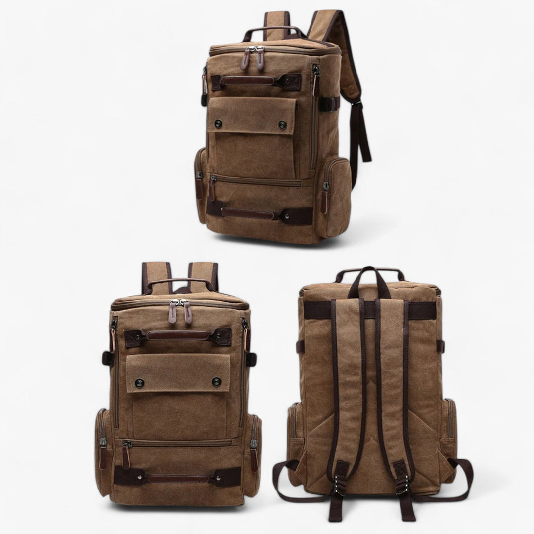 Lisslune | Vintage Canvas Backpack – Stylish & Functional with Laptop Compartment for Everyday & Adventure