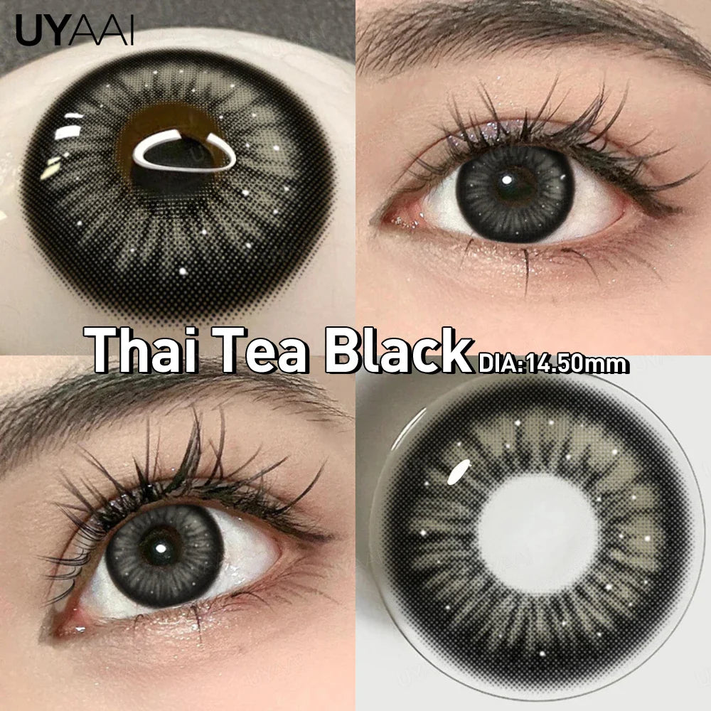 Rynx | 1 Pair Brown Lenses Natural Large Eyes Gray Lenses Cosmetics Korean Style Lenses y2k Colorcon Blue Eye Contacts Purple Lenses