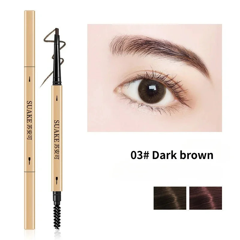Rynx | Waterproof Eyebrow Boosting Pencil with Double-Ended Pencil and Brush Long-Lasting Eyebrow Cosmetics Easy-to-Wear Makeup for Women